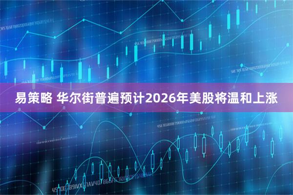 易策略 华尔街普遍预计2026年美股将温和上涨